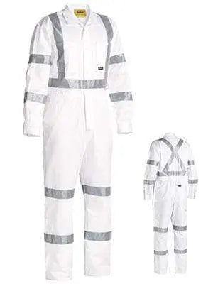 Bisley Workwear 3m Taped Night Cotton Drill Coverall  BC6806T Metro Workwear.